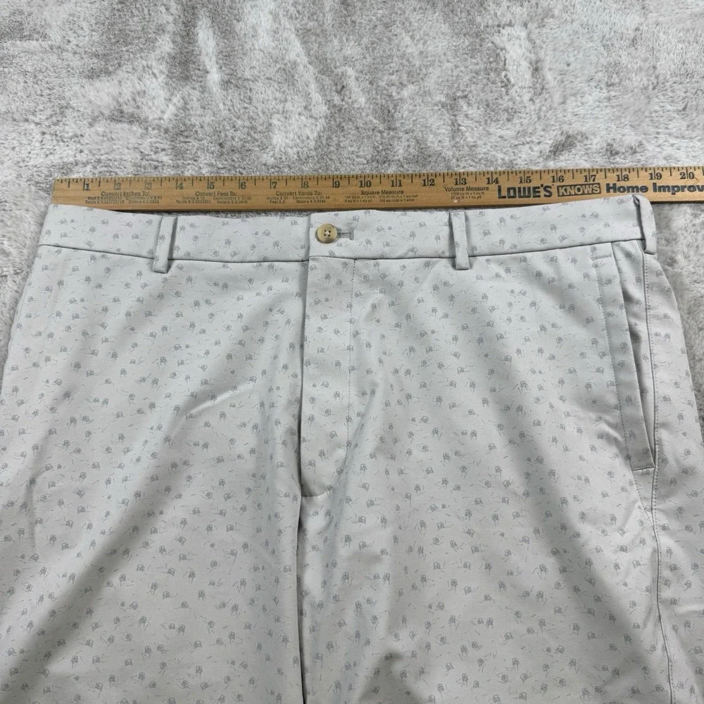Peter Millar Crown Sport Salem Golf Cart Performance Chino Shorts 36 Gray
